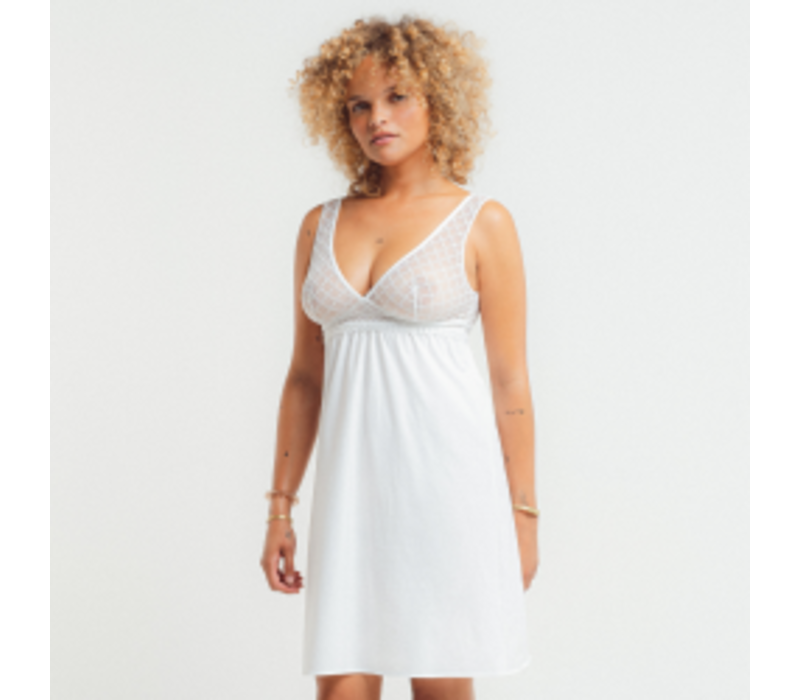 LB Paco Night Dress #485*85-BLC White