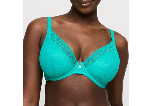 Prima Donna PDT Palermo Half Padded Plunge Bra 0142094 Sunny Teal