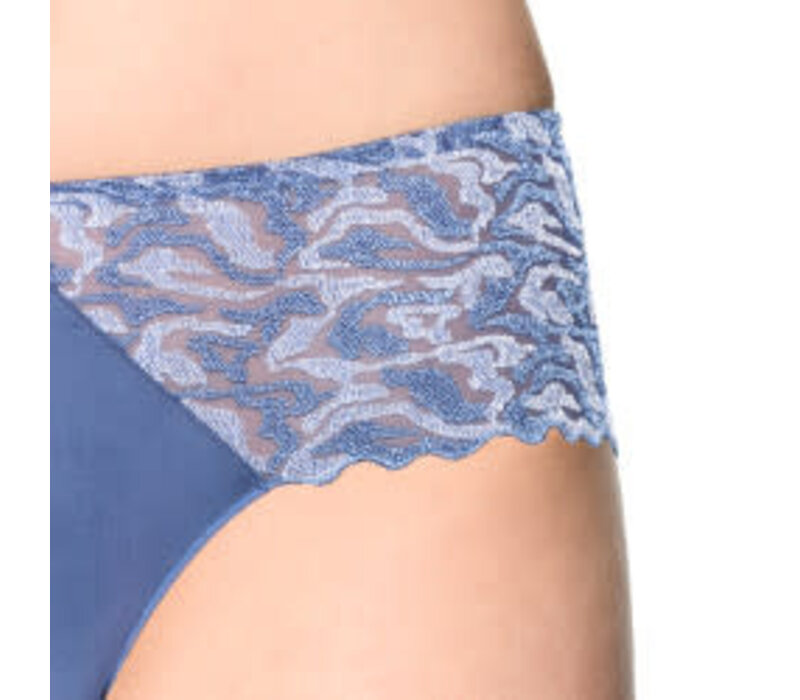 LB Electric Waves Full Brief Panty #494*40-BJN Bleu Jean