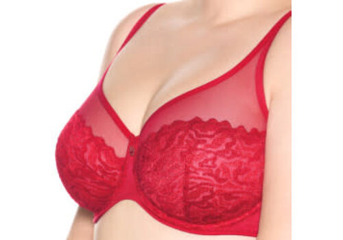 Louisa Bracq LB Electric Waves Scarf Bra #494*11 Rouge a Levres