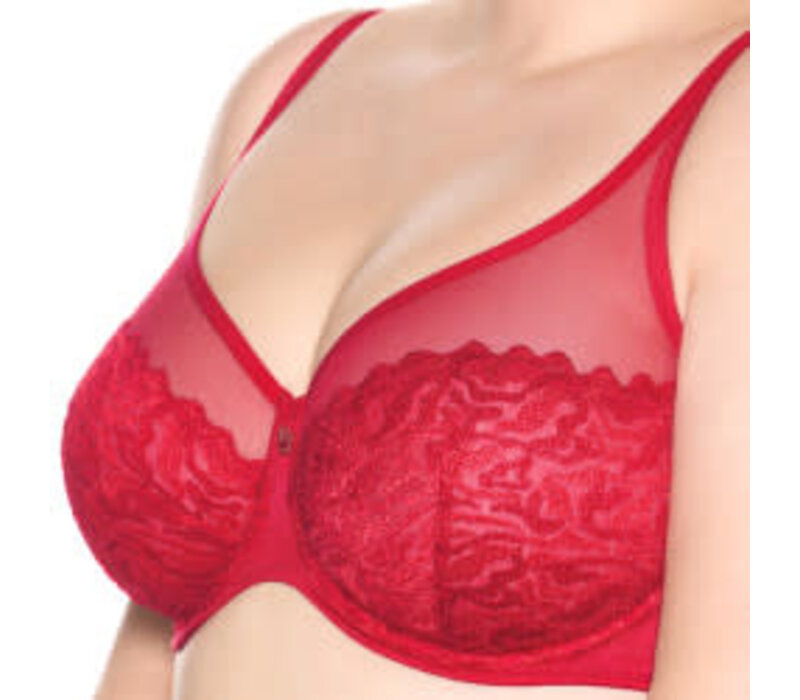 LB Electric Waves Scarf Bra #494*11 Rouge a Levres