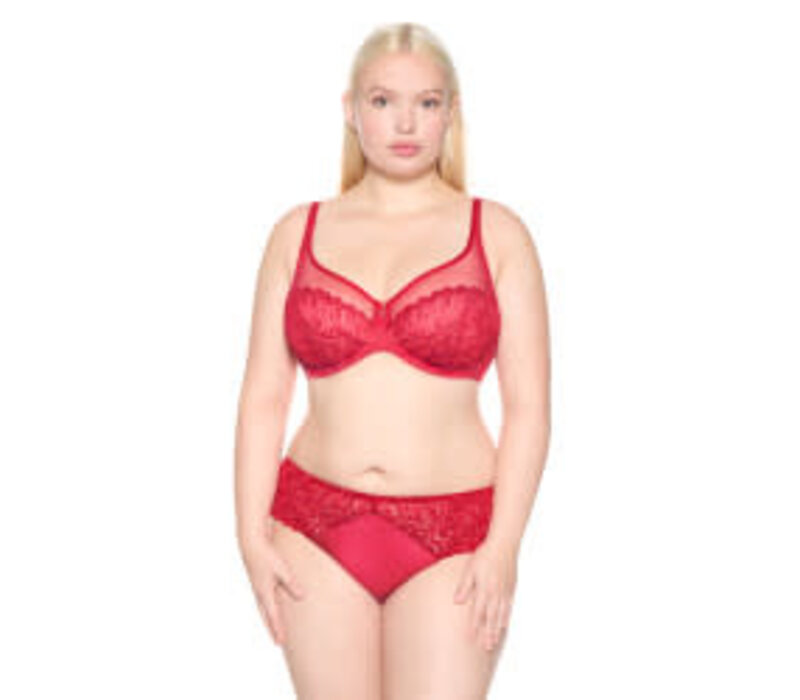 LB Electric Waves Scarf Bra #494*11 Rouge a Levres