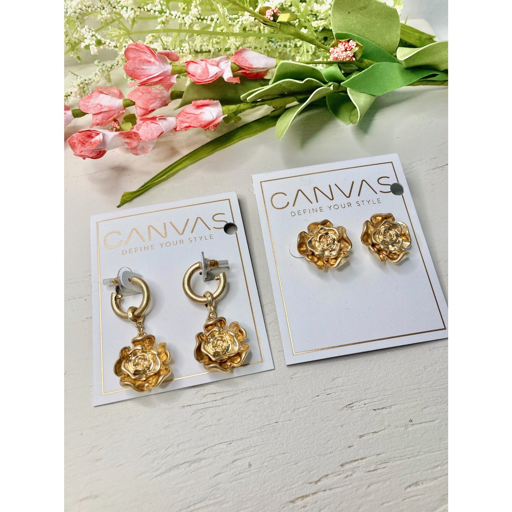 Canvas Jewelry Canvas Sydney Rose Hoop Earrings