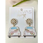 Canvas Jewelry Just Married Earrings