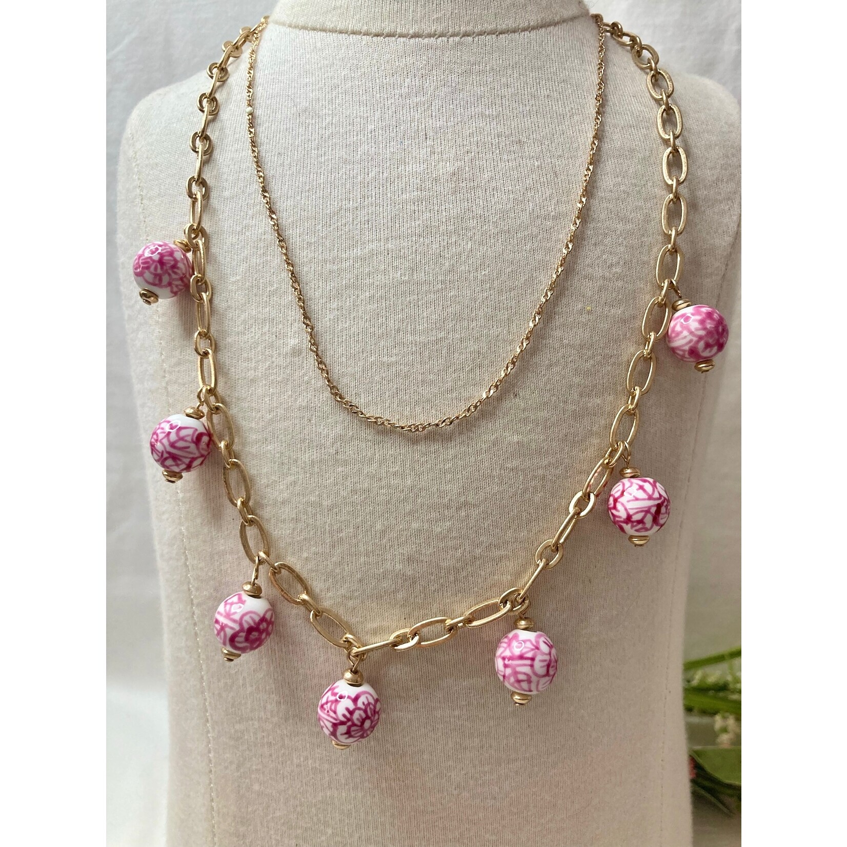 Canvas Jewelry Canvas Paloma Drip Necklace Pink