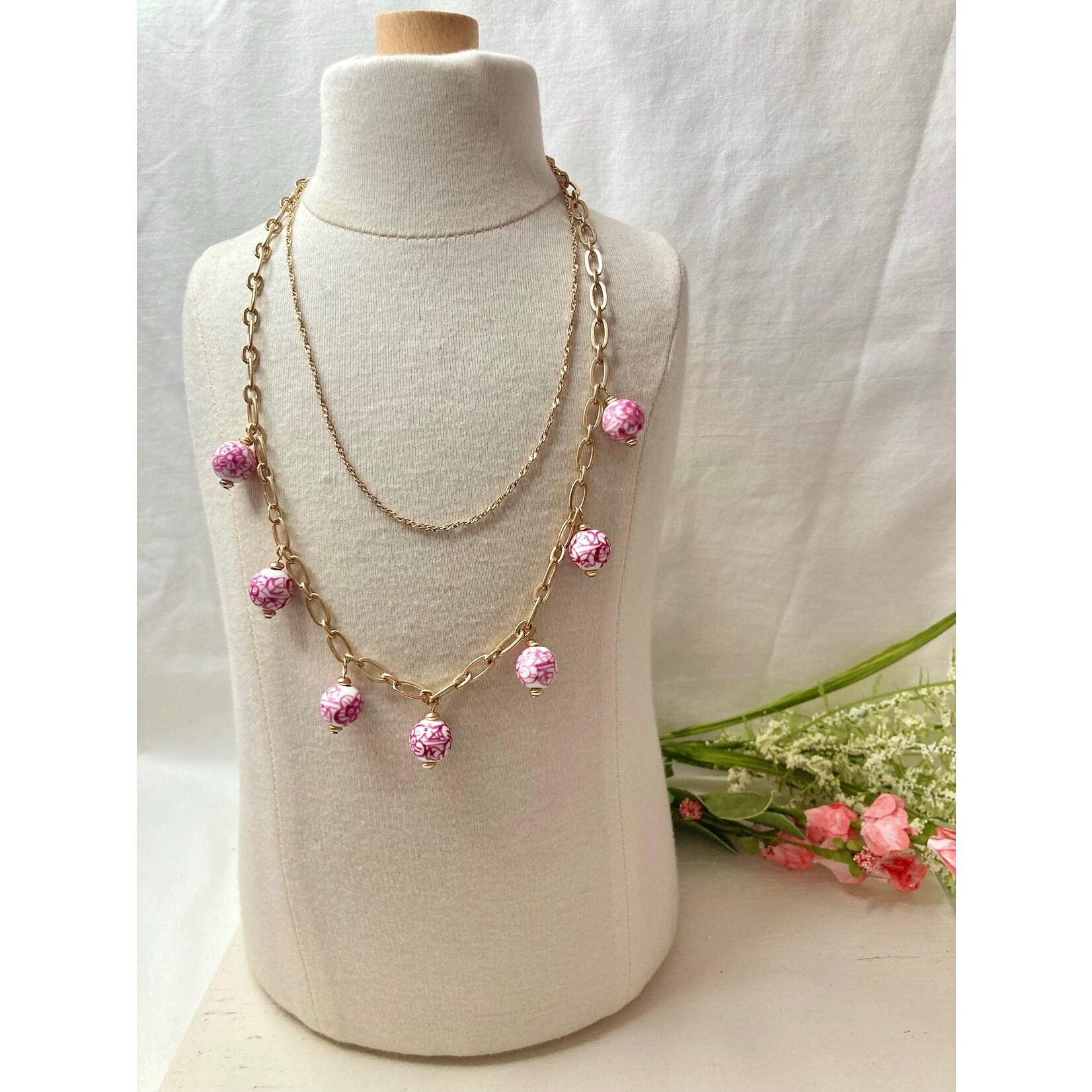 Canvas Jewelry Canvas Paloma Drip Necklace Pink