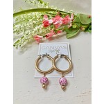 Canvas Jewelry Paloma Drop Hoop Pink