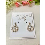 Canvas Jewelry Caine Pearl Flower Earrings