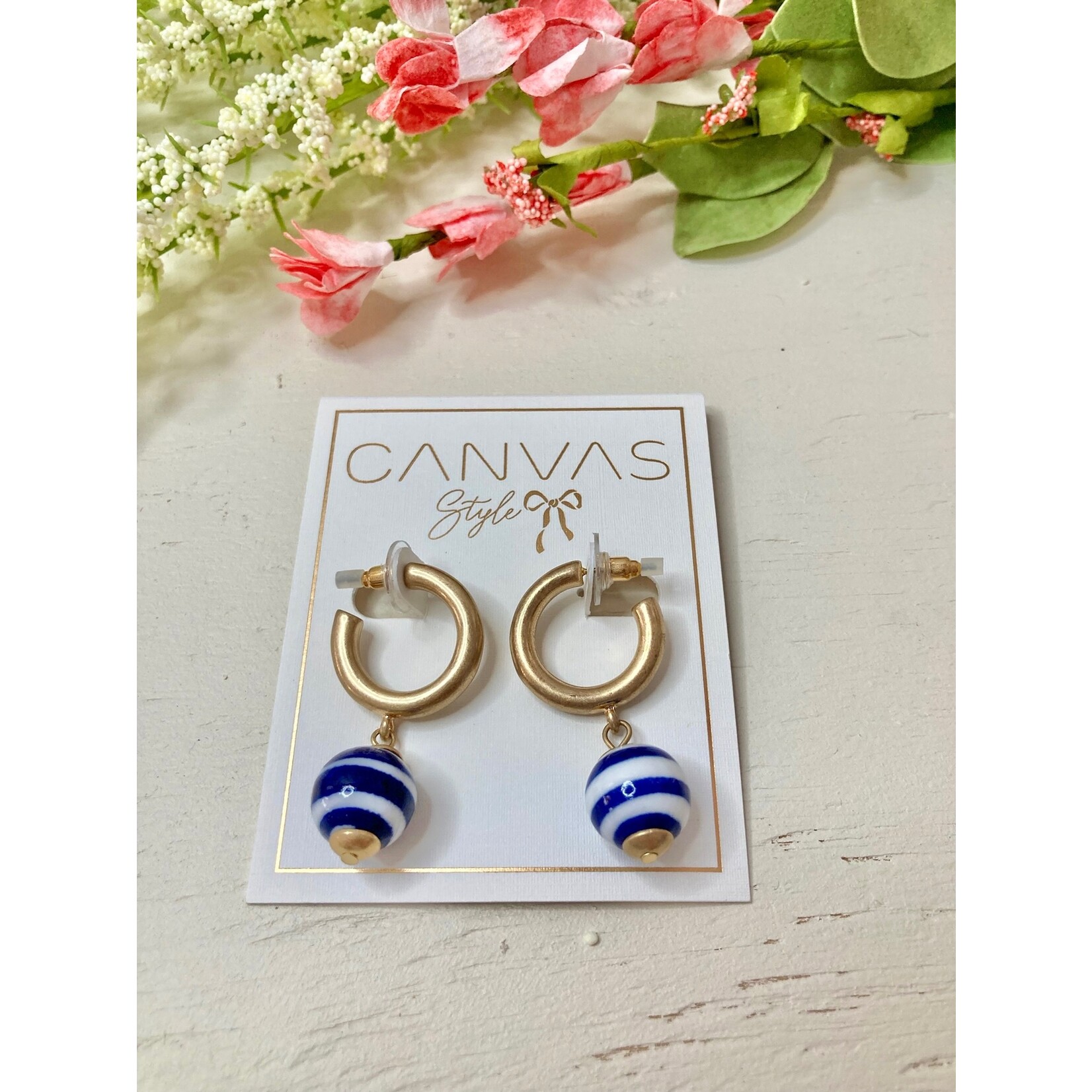 Canvas Jewelry Canvas Beth Nautical Drop Hoops