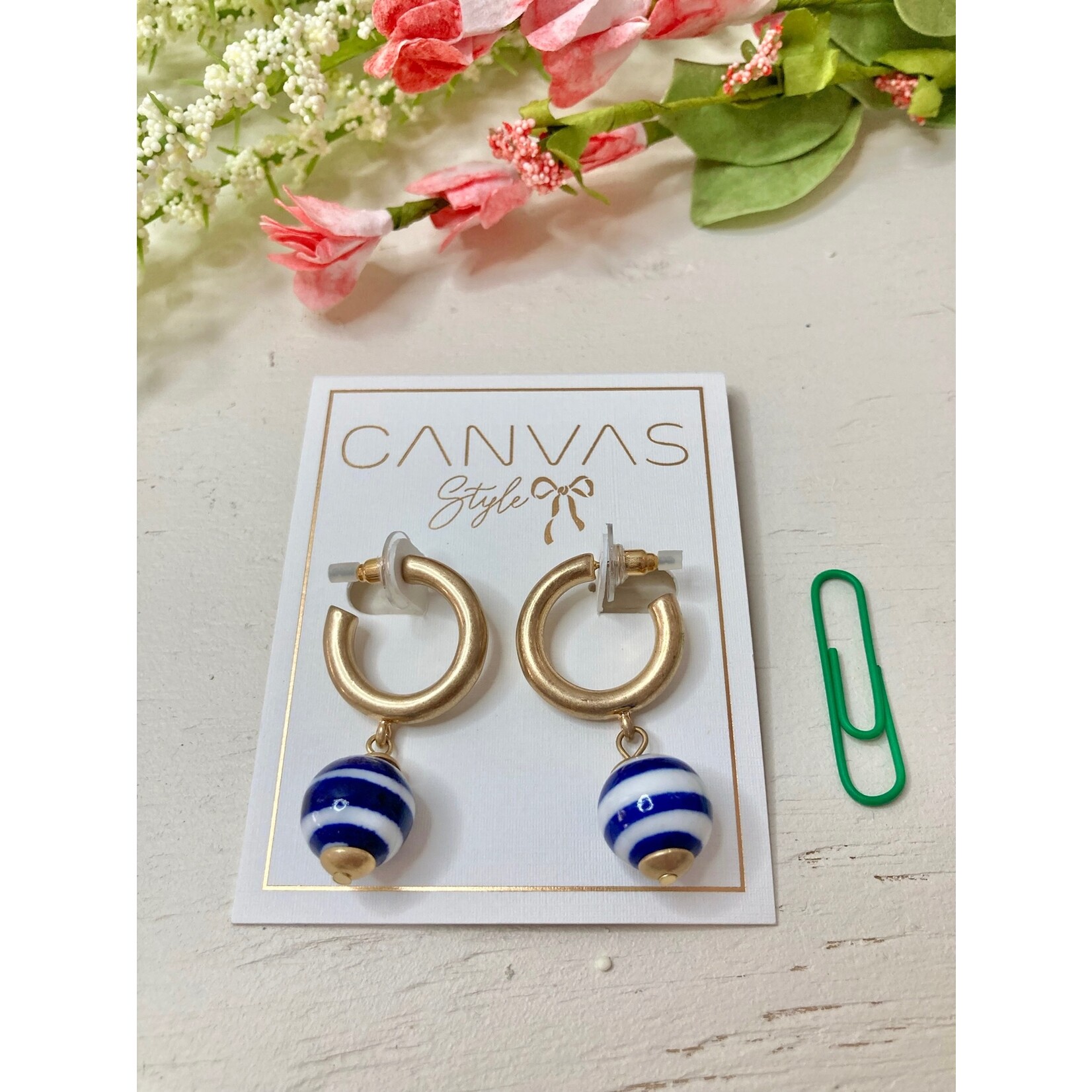Canvas Jewelry Canvas Beth Nautical Drop Hoops