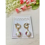 Canvas Jewelry Taley Rose Drop Hoop