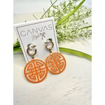 Canvas Jewelry Canvas Orange Game Day Earrings