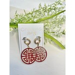 Canvas Jewelry Canvas Maroon Game Day Earrings