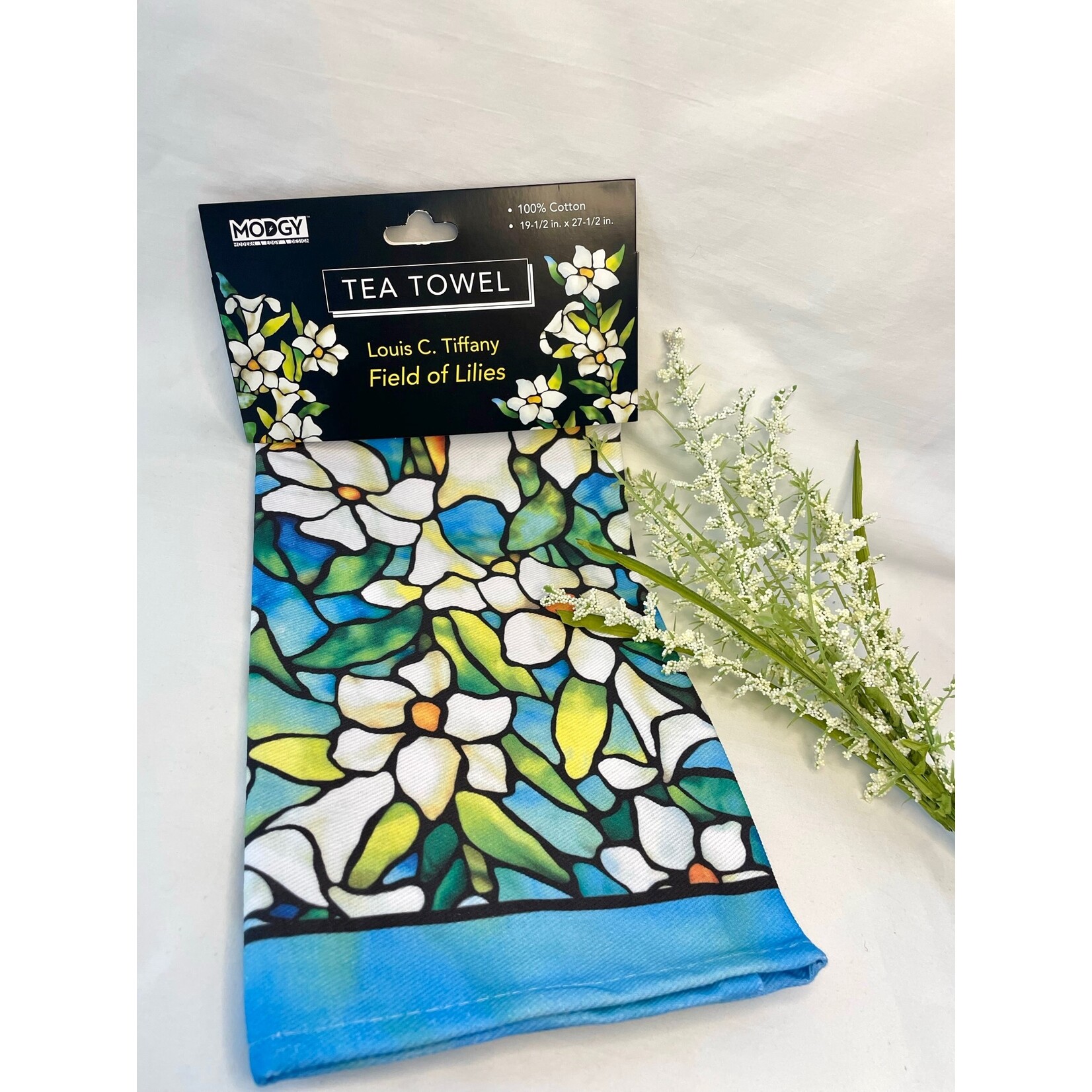 Modgy Louis C. Tiffany Field of Lilies Modgy Tea Towel