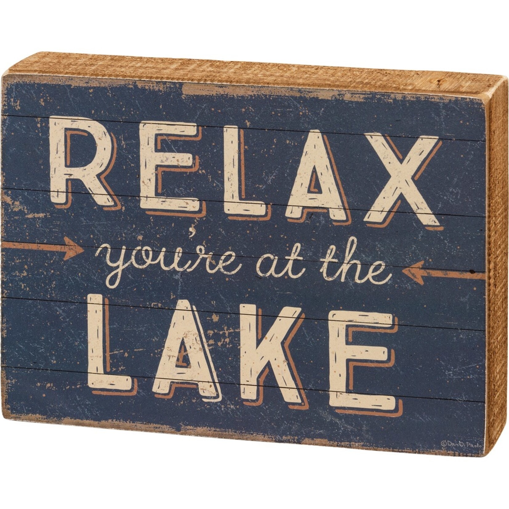 Primitives by Kathy Primitives by Kathy-Relax You're At The Lake Box Sign