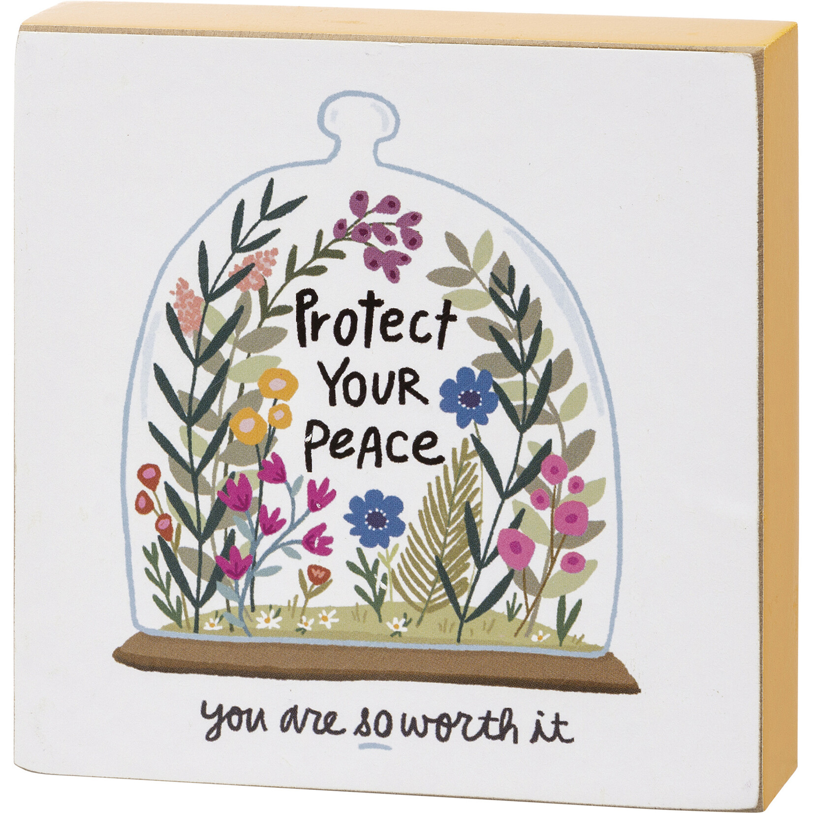 Primitives by Kathy Primitives by Kathy- Protect Your Peace Block Sign