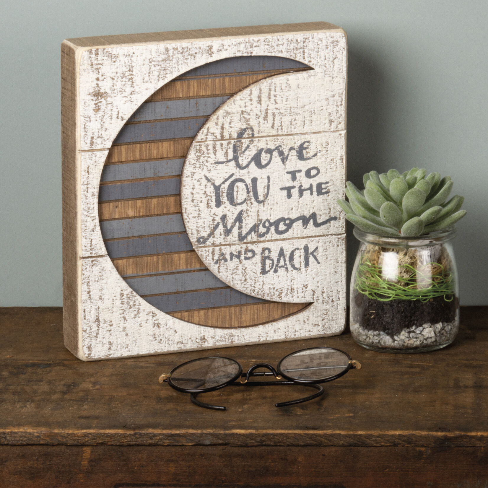 Primitives by Kathy Primitives by Kathy- Moon and Back Slat Sign