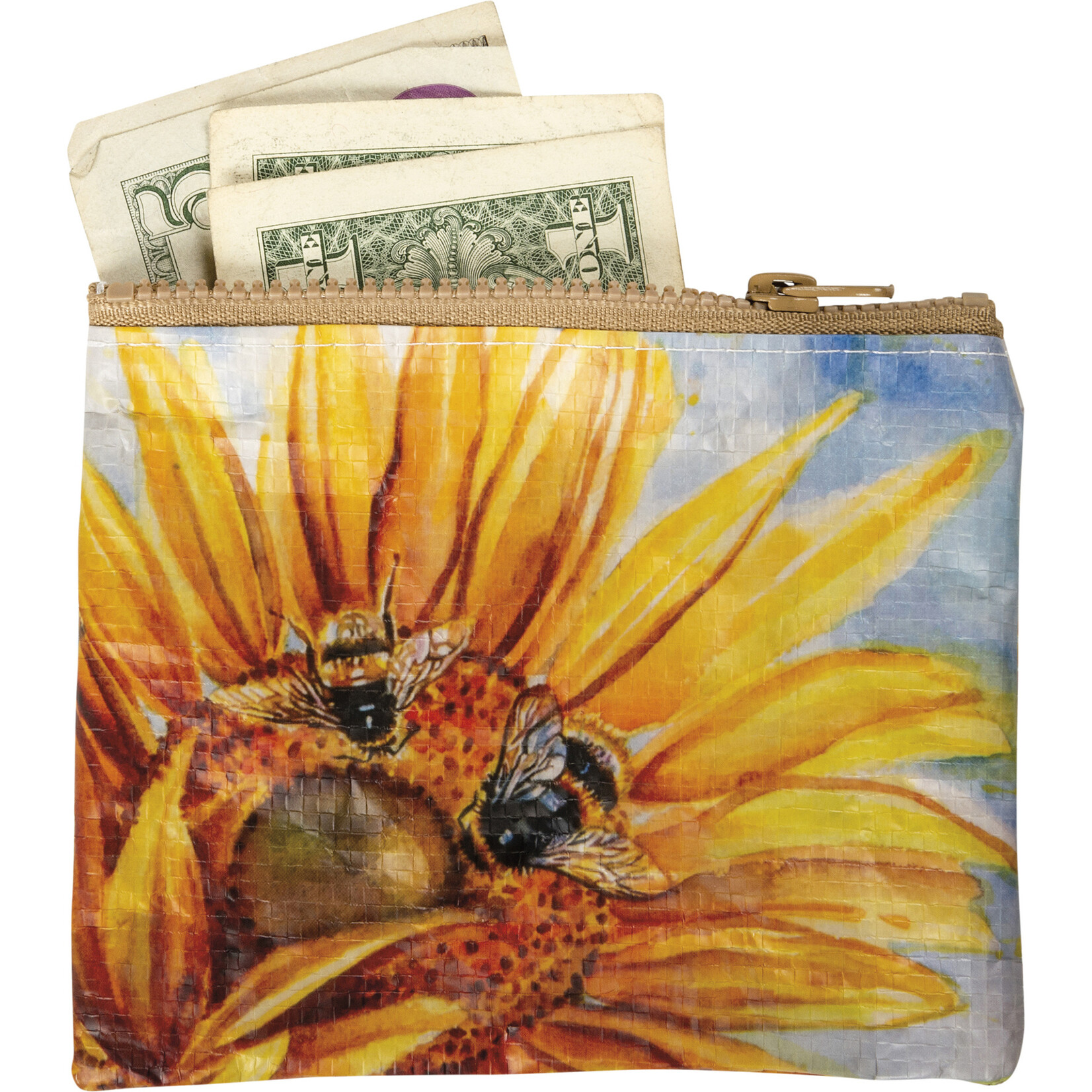 Primitives by Kathy Primitives by Kathy- Sunflower Bee Zipper Wallet