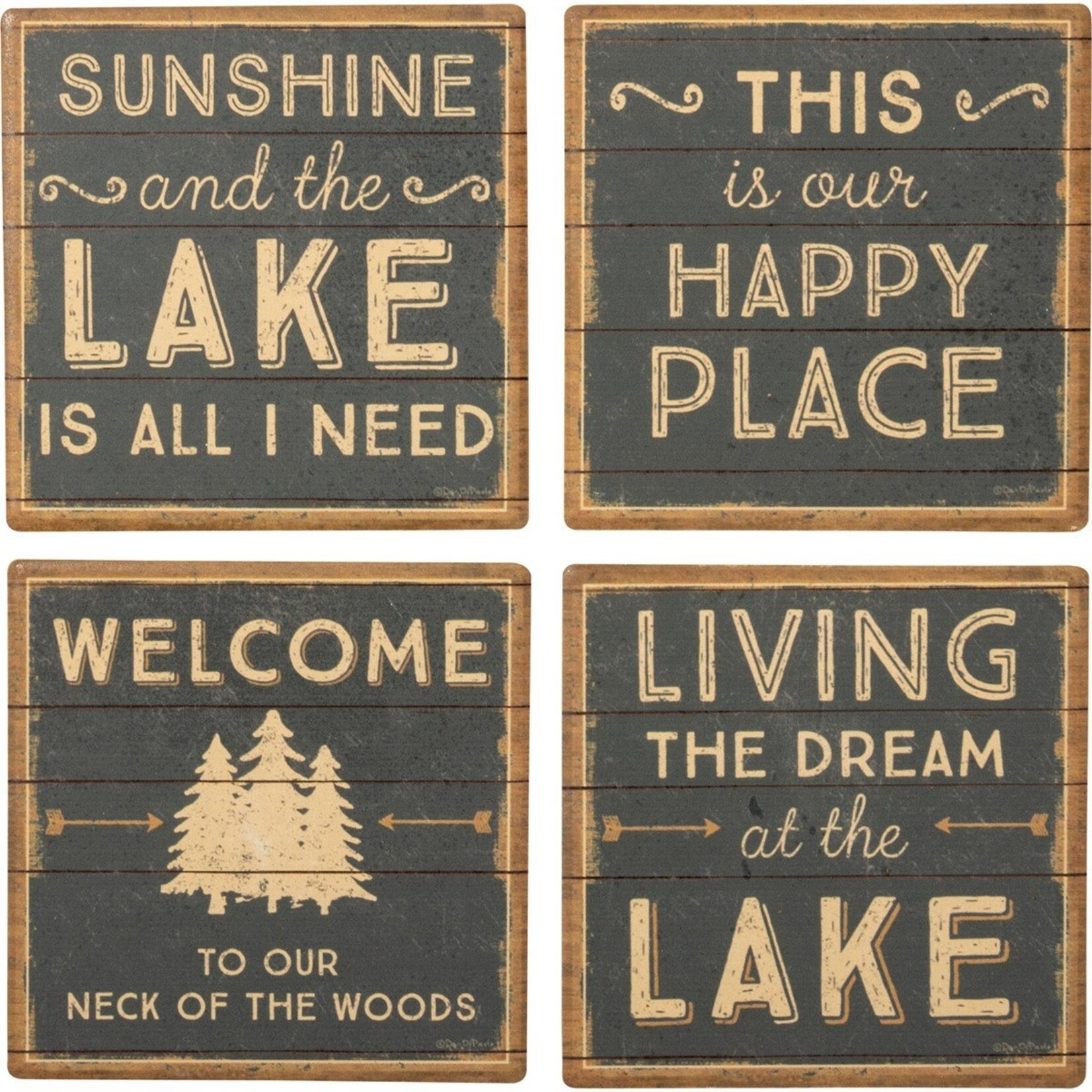 Primitives by Kathy Primitives by Kathy- This Is Our Happy Place - Lake Coaster