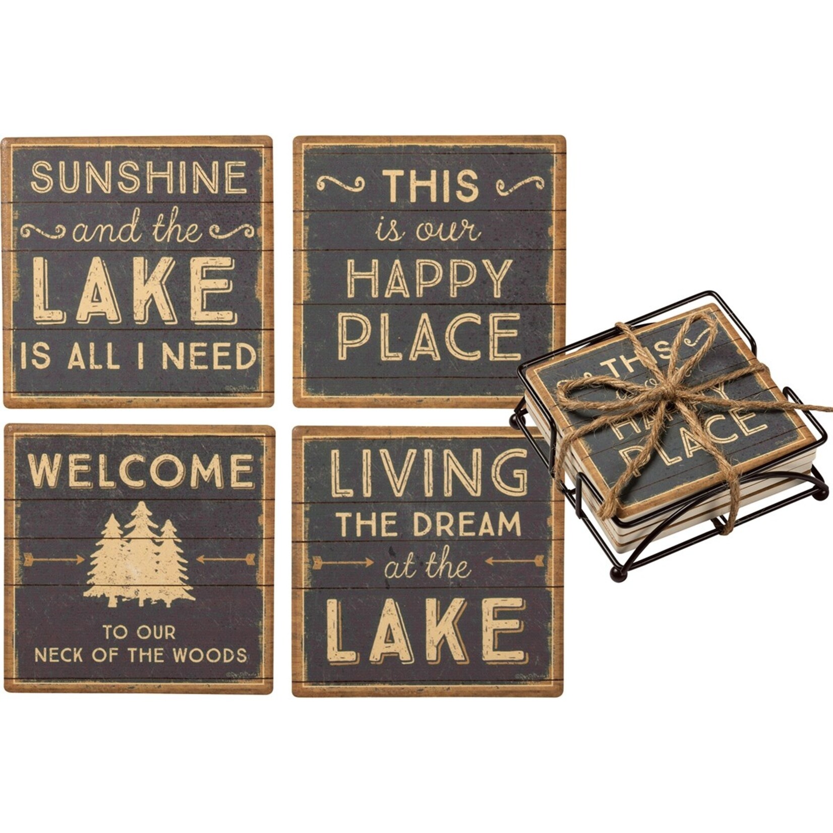 Primitives by Kathy Primitives by Kathy- This Is Our Happy Place - Lake Coaster