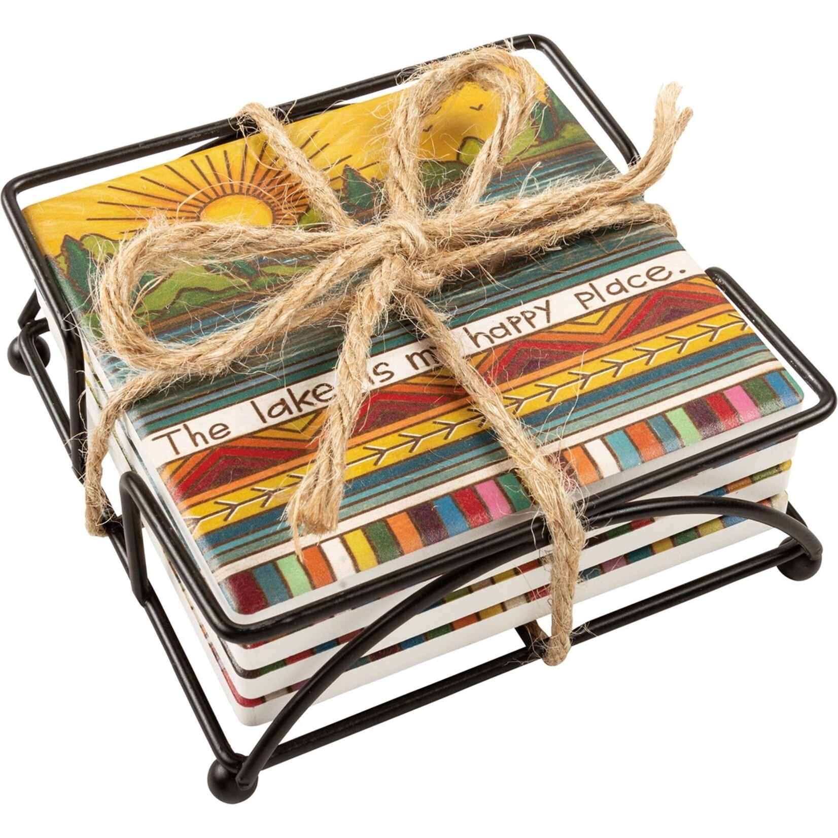 Primitives by Kathy Primitives by Kathy- Happy Place Lake Coaster Set