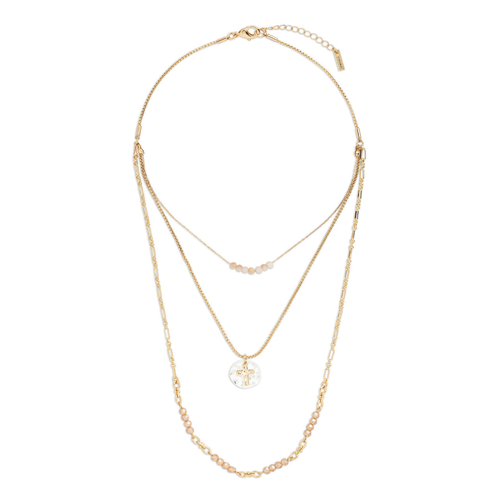 Demdaco Demdaco- Beaded Prayer Necklace - Champagne