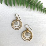 Baizaar Brass Moonstone Circle Earrings BE154