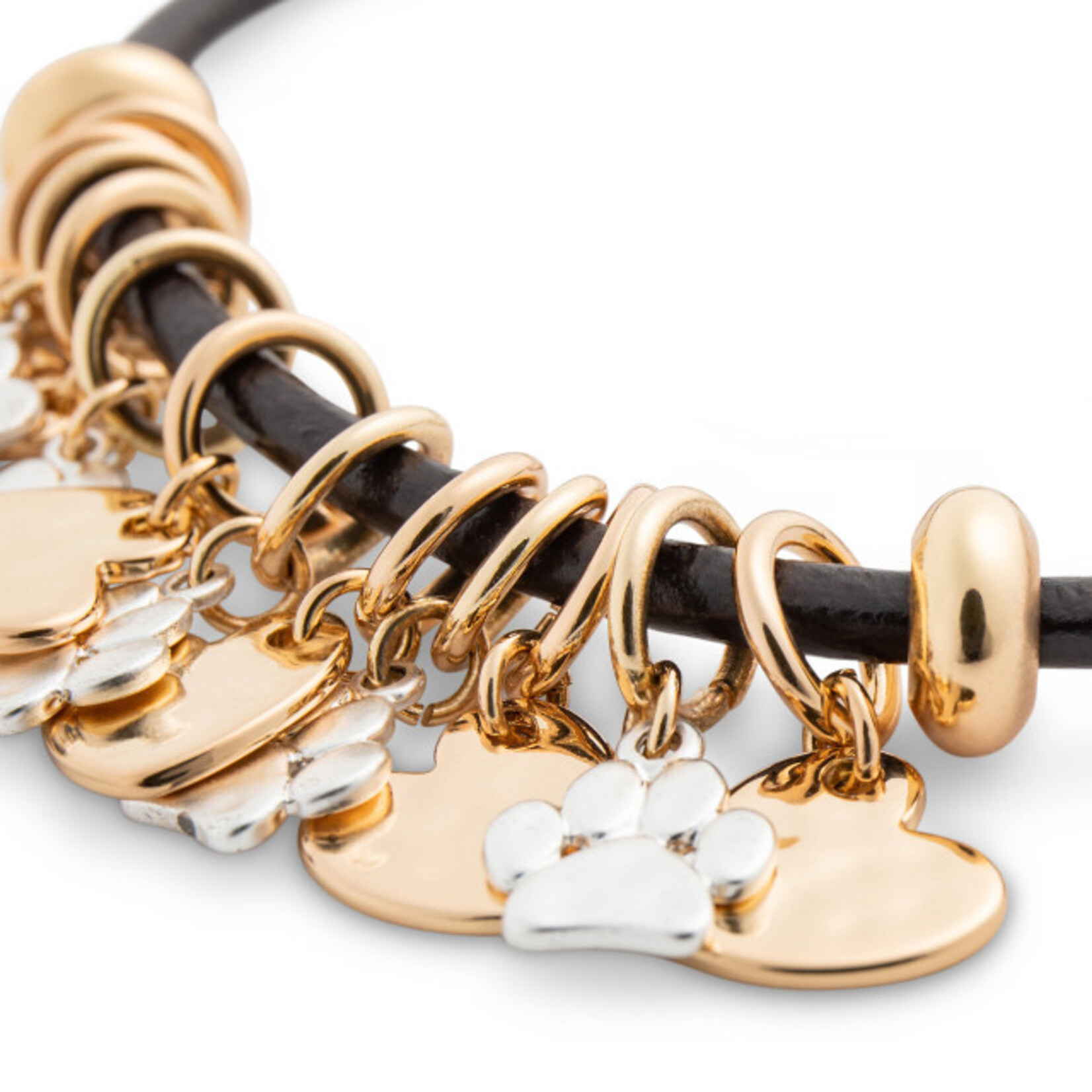 Demdaco Demdaco Charm Bracelet - Paw Print and Heart