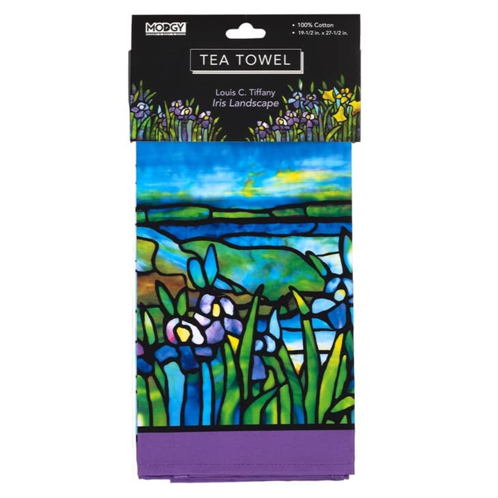 Modgy Louis C. Tiffany Iris Landscape Modgy Tea Towel