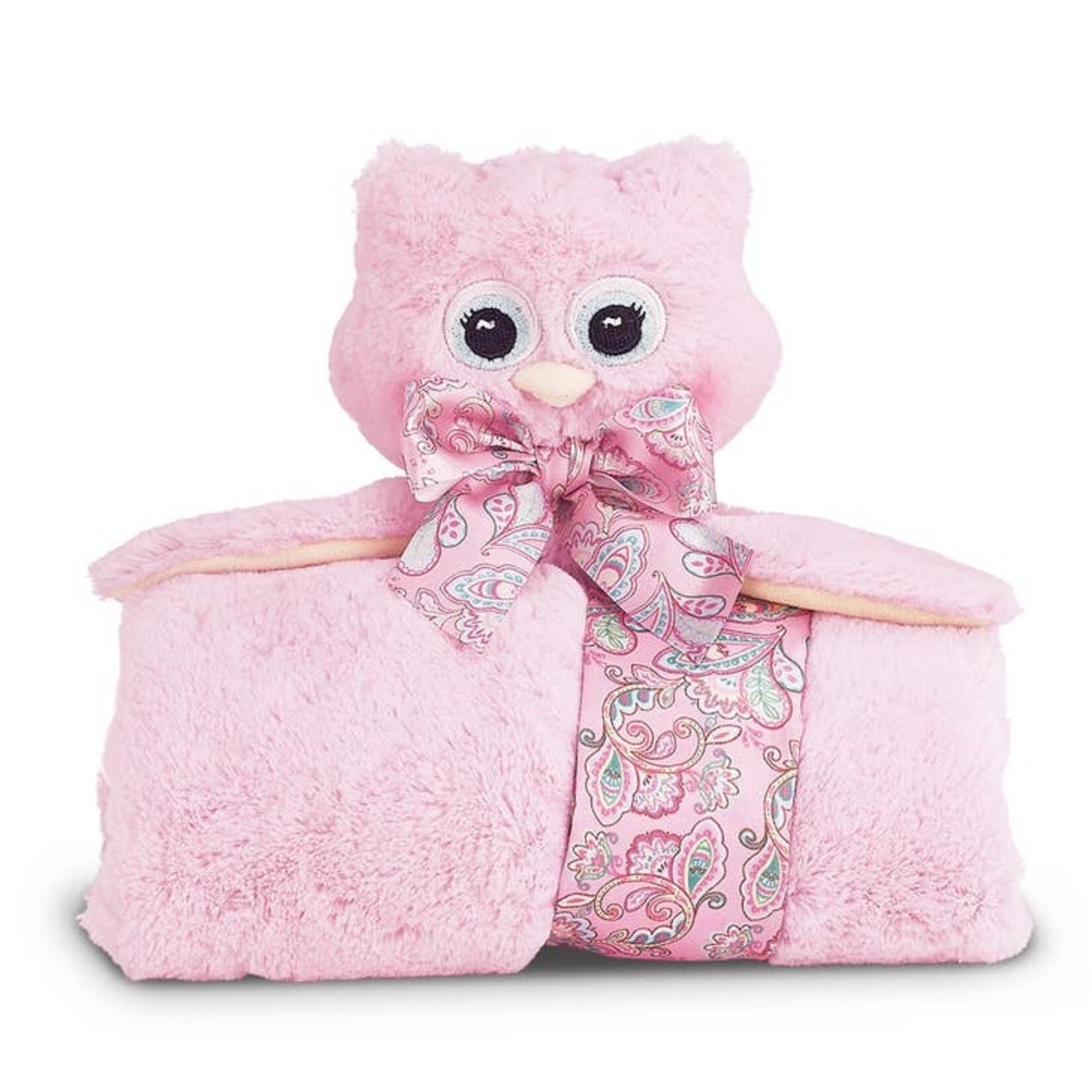 Bearington Bear Bearington Bear Cuddle Me Hoots Pink Owl Blanket