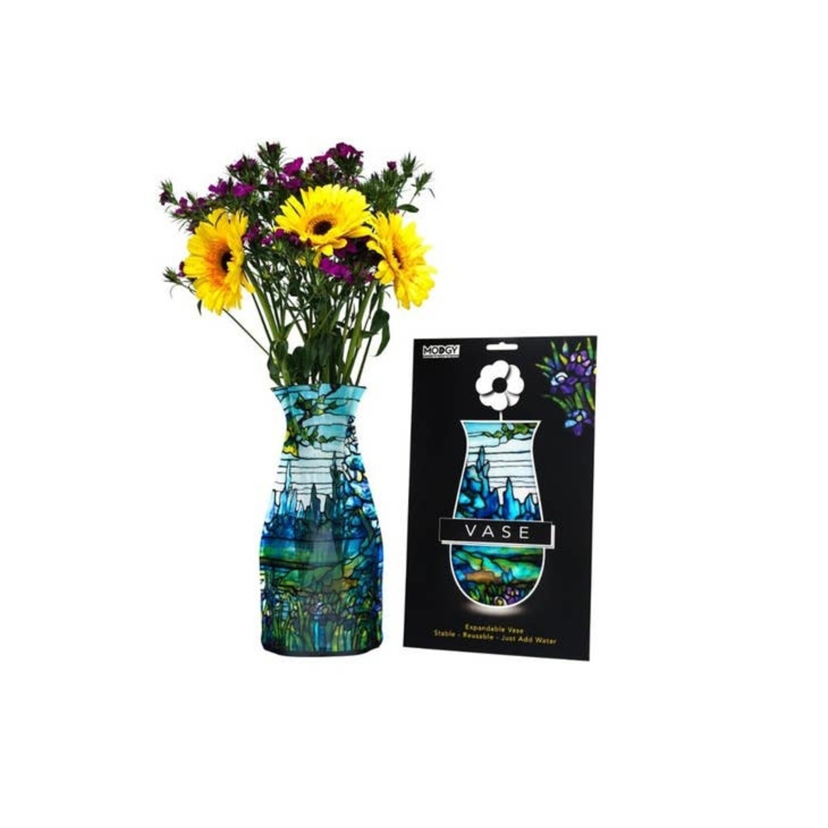 Modgy Louis C. Tiffany Iris Landscape Modgy Vase