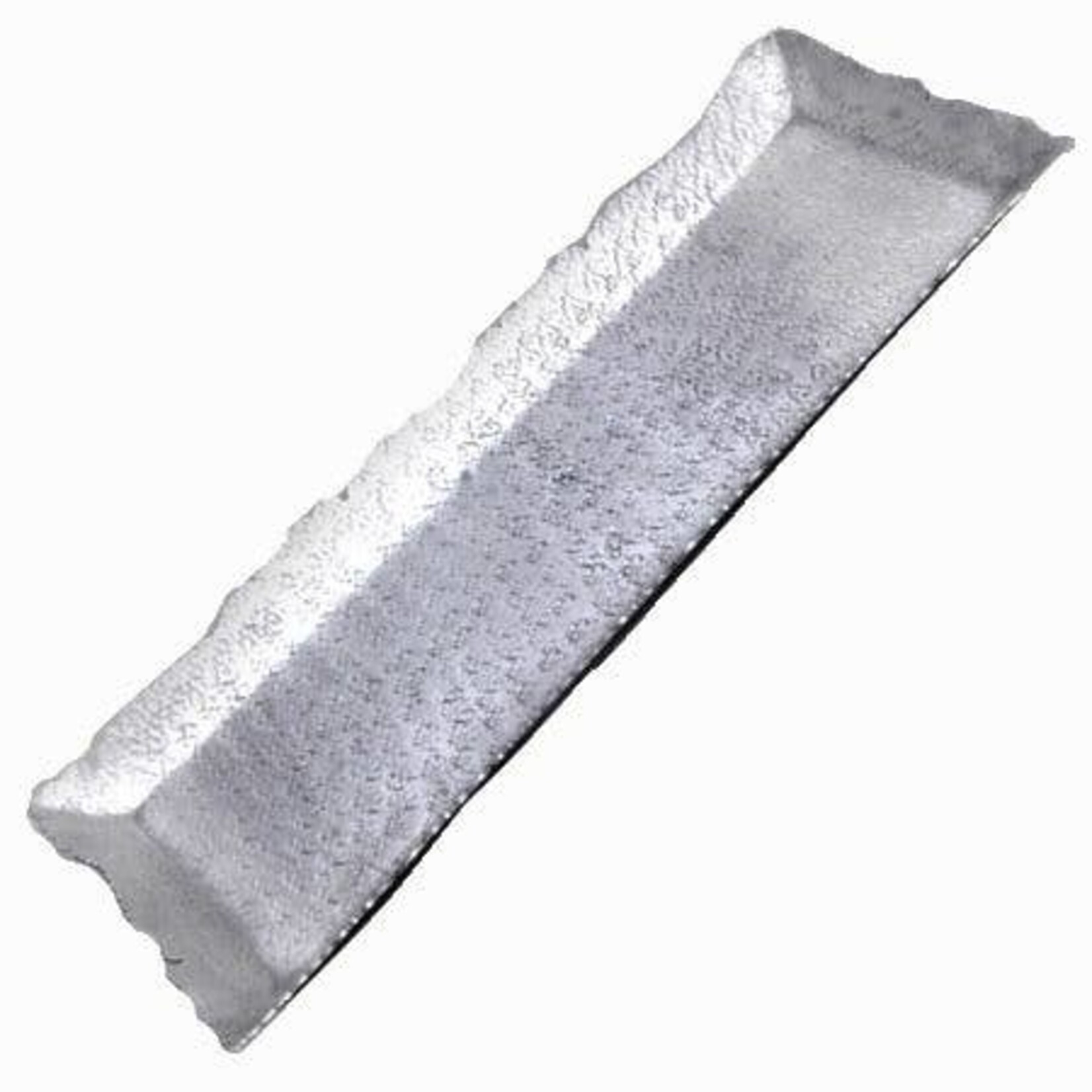 India Handicrafts India Handicrafts-Rectangle Hammered Aluminum Tray