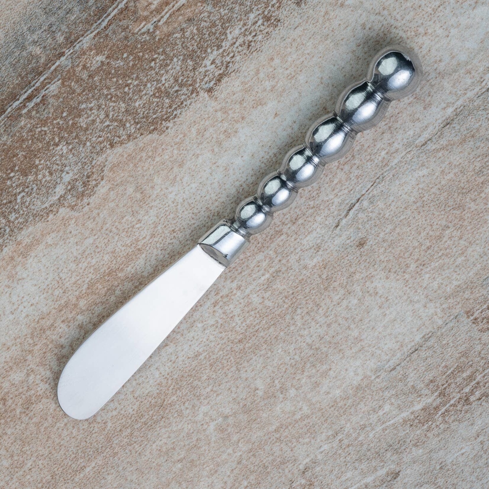 India Handicrafts Polished Aluminum Beaded Handle Spreader