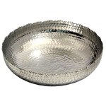 India Handicrafts 13.5" Aluminum Hammered Bowl