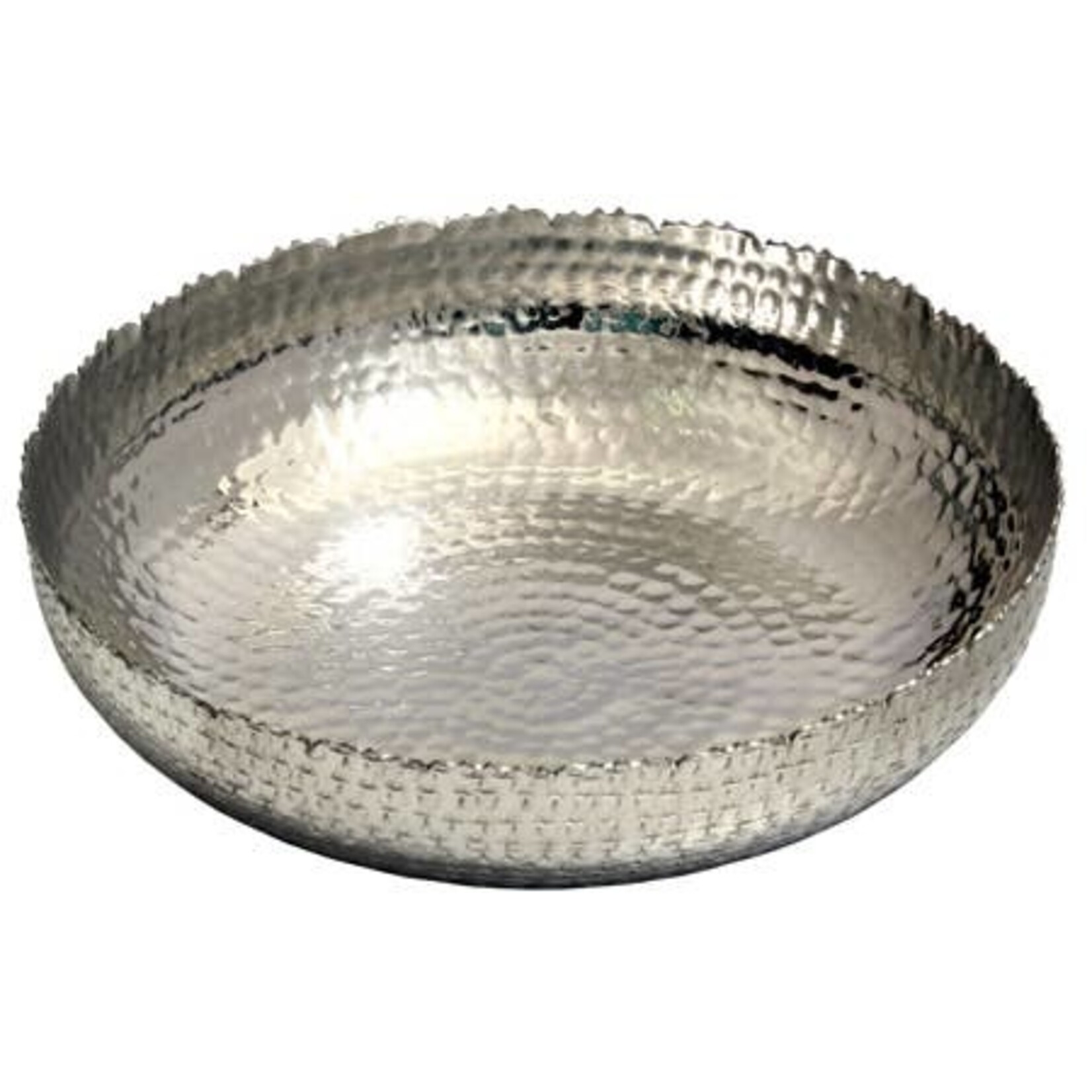India Handicrafts India Handicrafts-13.5" Aluminum Hammered Bowl