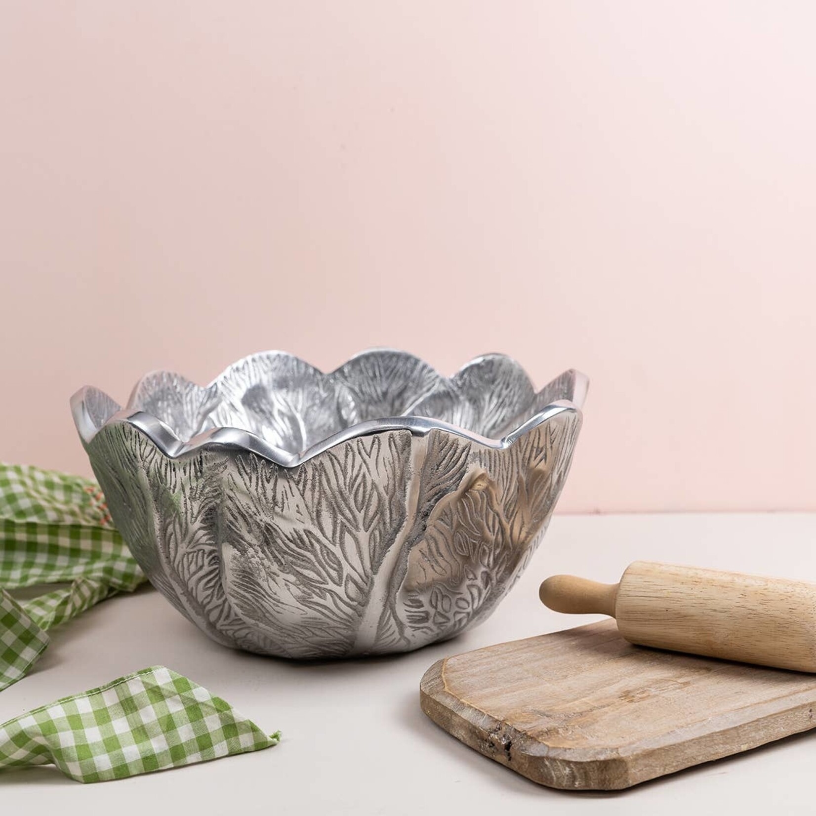 India Handicrafts India Handicraft- Lettuce Leaf Bowl