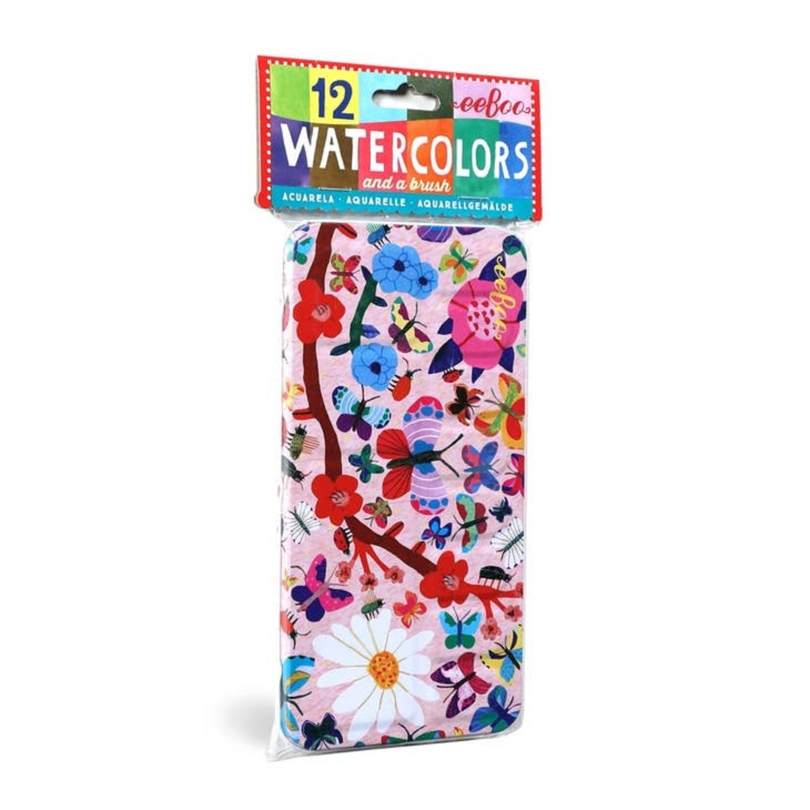 Eeboo Eeboo-Butterflies 12 Watercolor Paint Tin