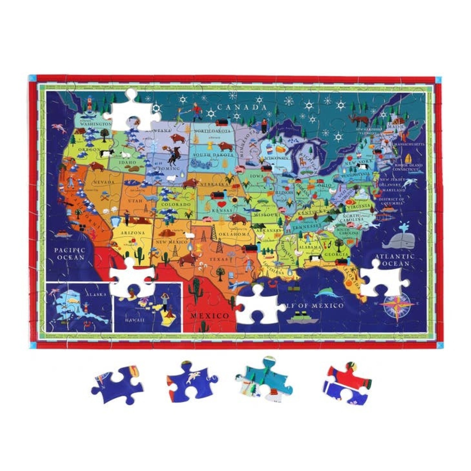 Eeboo Eeboo-This Land is Your Land 100 Piece Puzzle