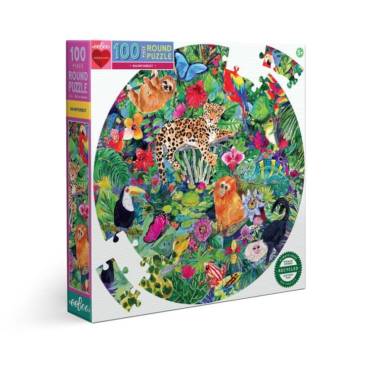Eeboo Rainforest 100pc Puzzle - Two & A Half Sisters