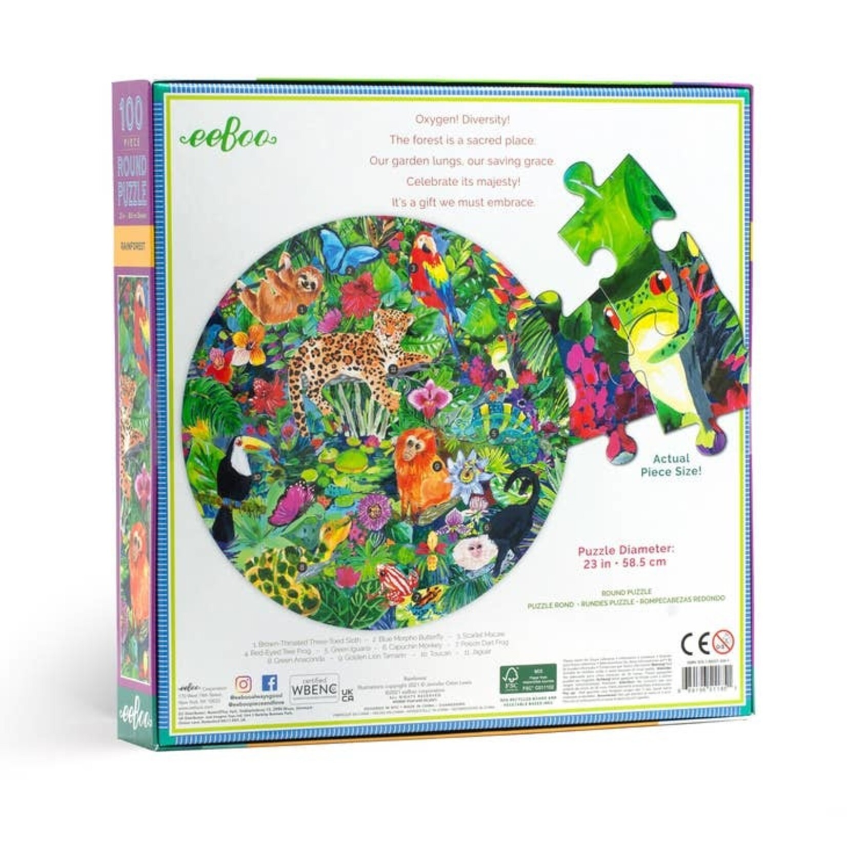 Eeboo Rainforest 100pc Puzzle