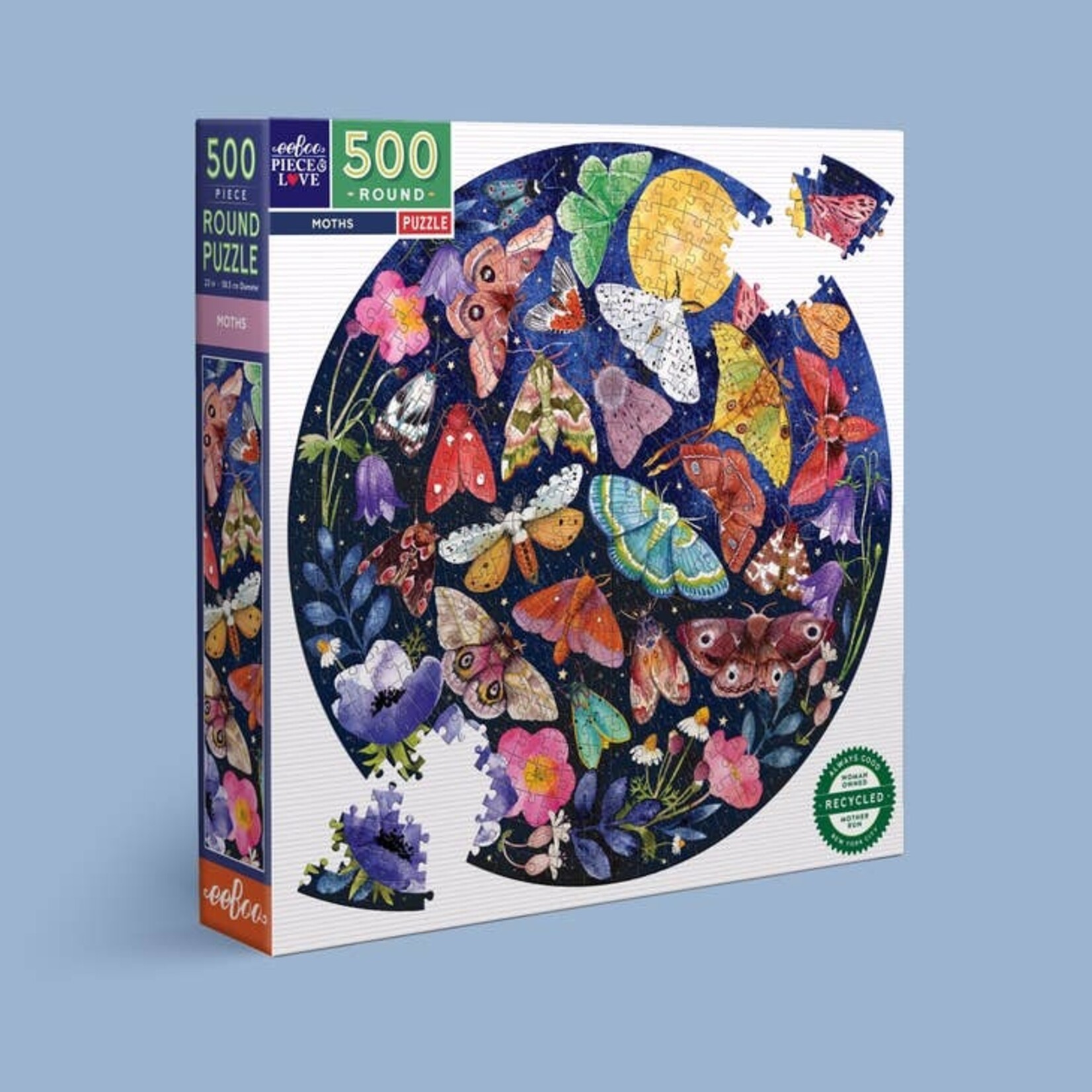 Eeboo Eeboo Moths Round Puzzle