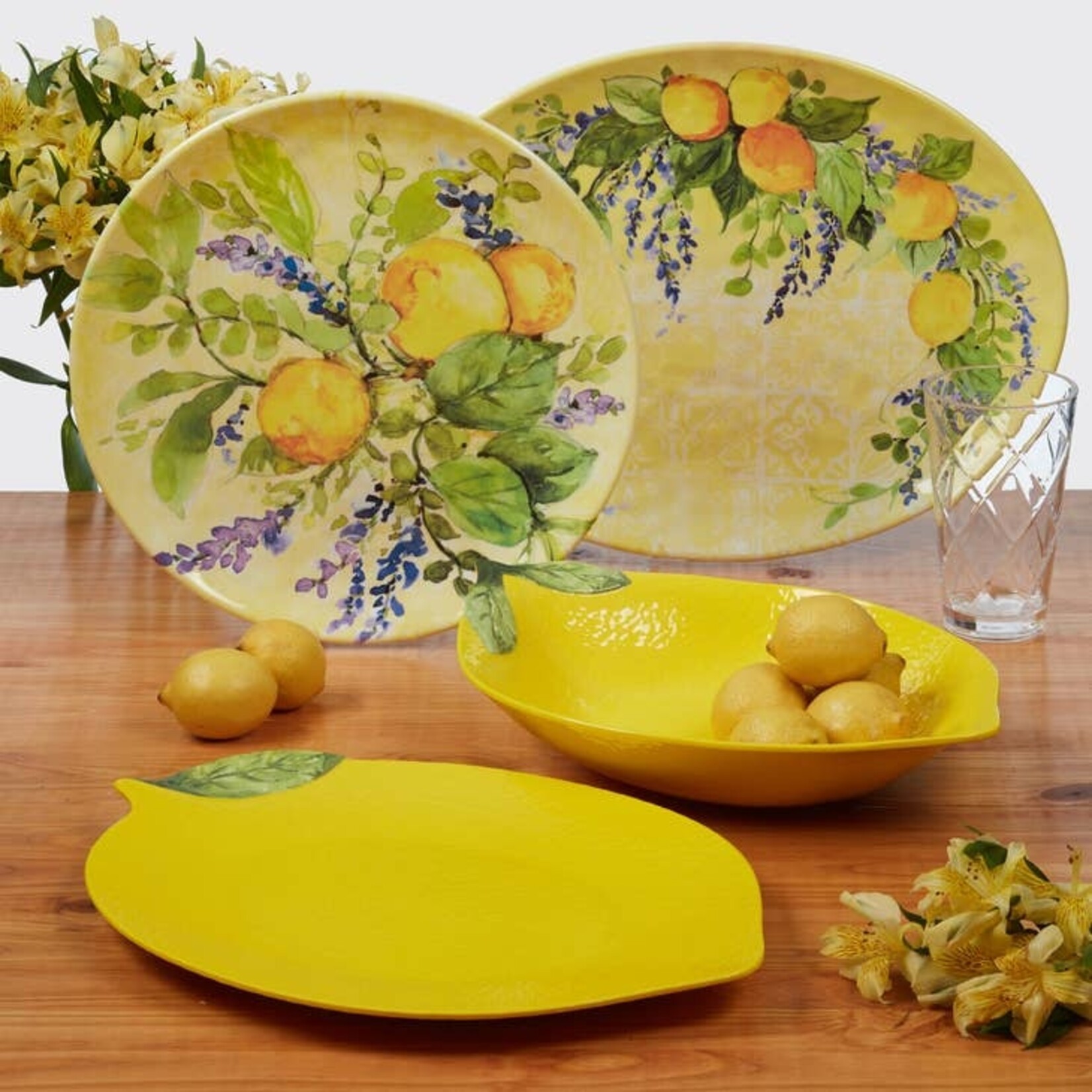 Certified International Lemon 3D Platter