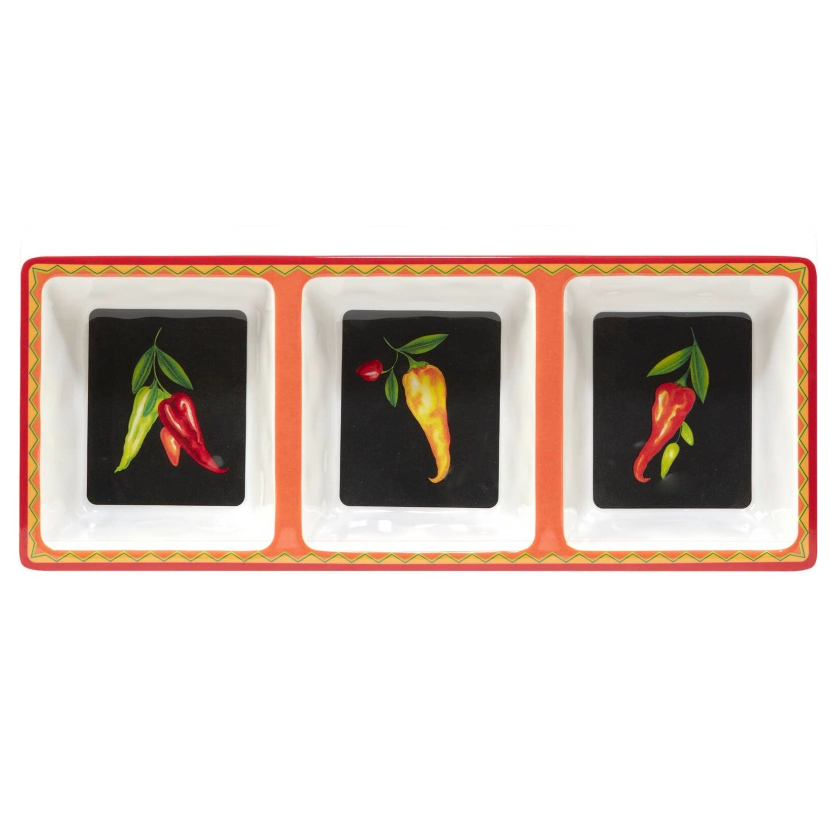 Certified International Certified International- Red Hot Relish Tray
