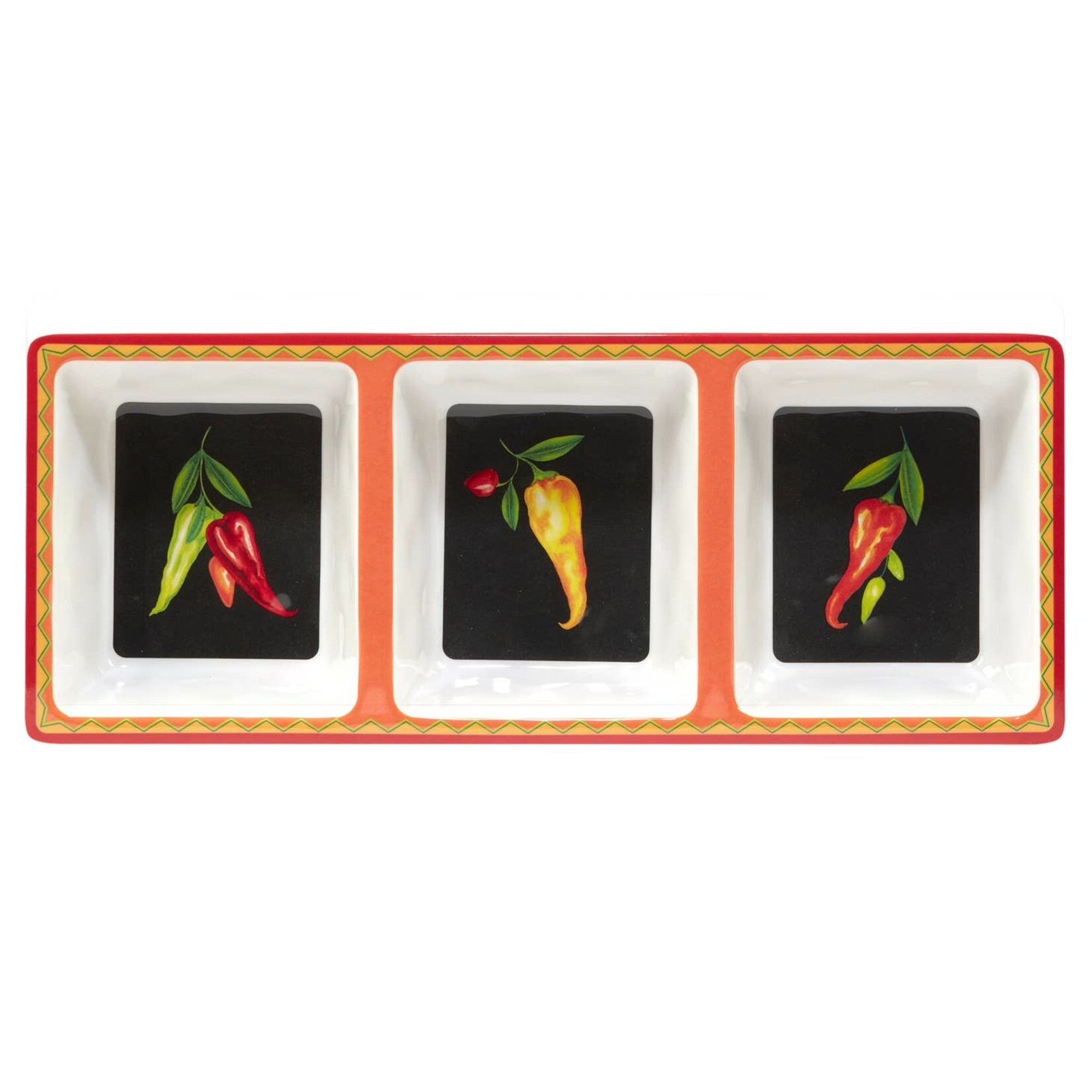 Certified International Red Hot Relish Tray