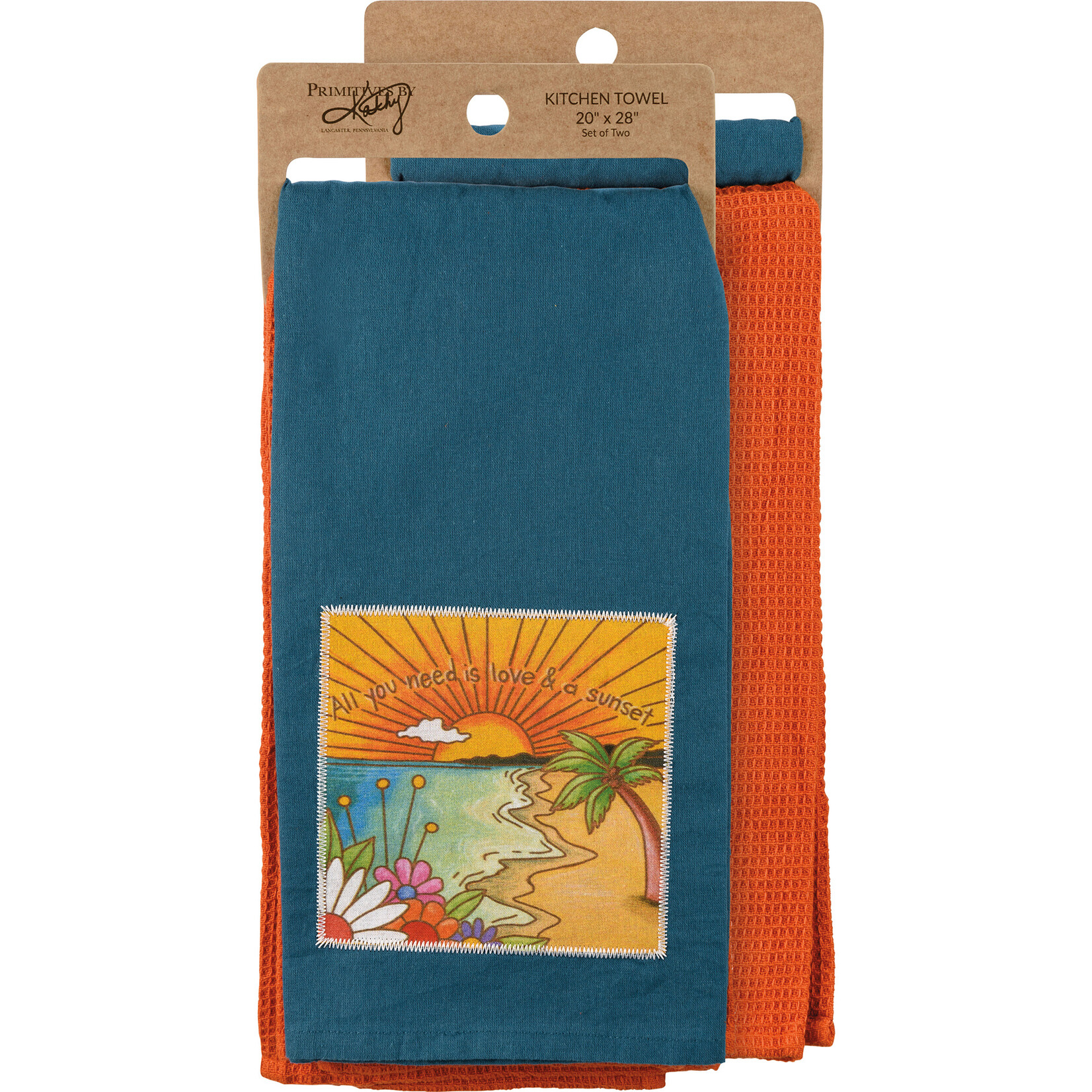 Primitives by Kathy Primitives by Kathy- Love and a Sunset Kitchen Towel