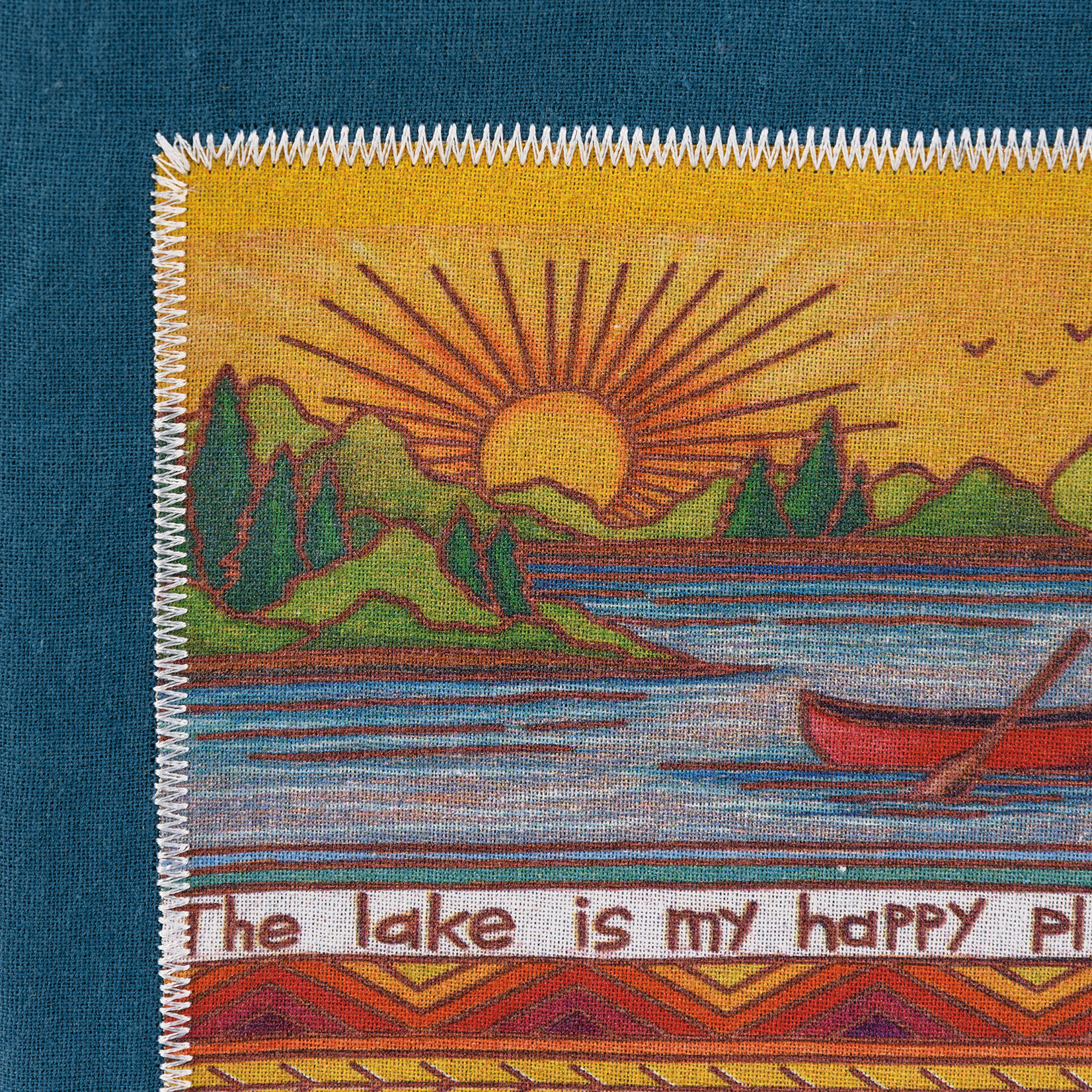 Primitives by Kathy Lake Is My Happy Place Kitchen Towel