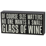 Primitives by Kathy Small Glass of Wine Box Sign