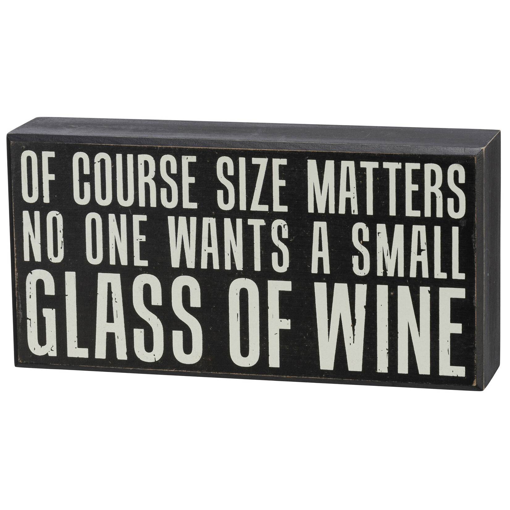 Primitives by Kathy Small Glass of Wine Box Sign