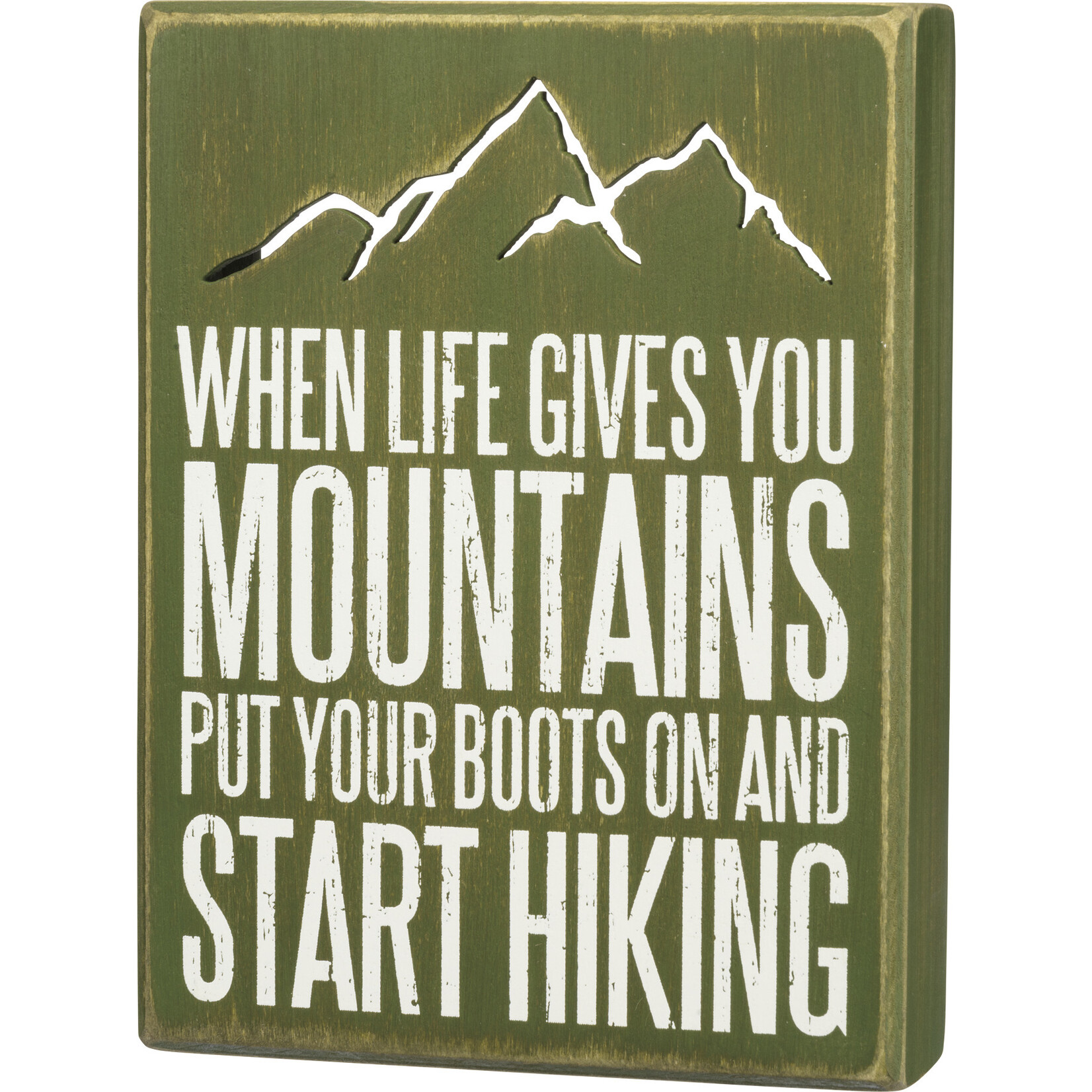Primitives by Kathy Primitives by Kathy- Start Hiking Box Sign