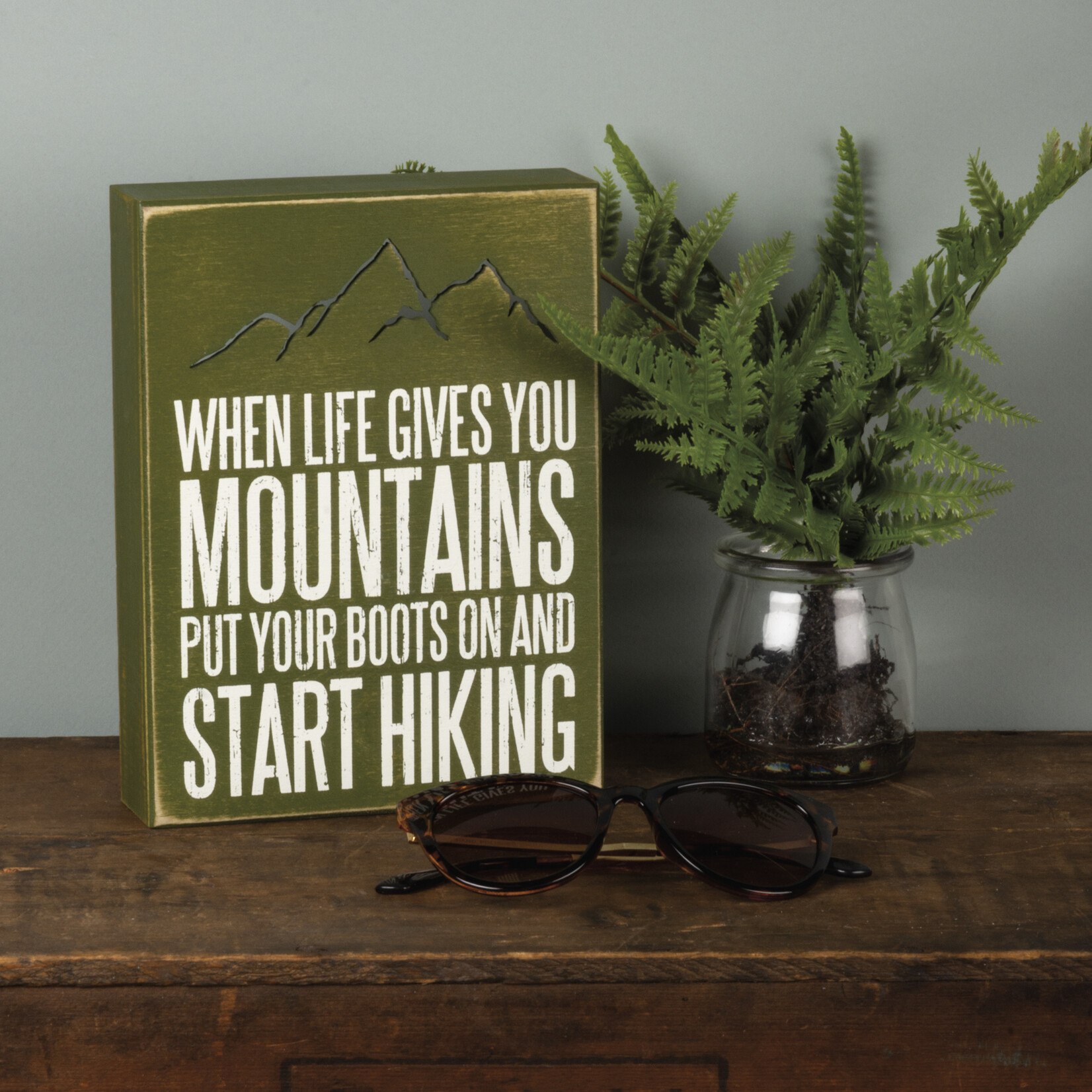 Primitives by Kathy Primitives by Kathy- Start Hiking Box Sign